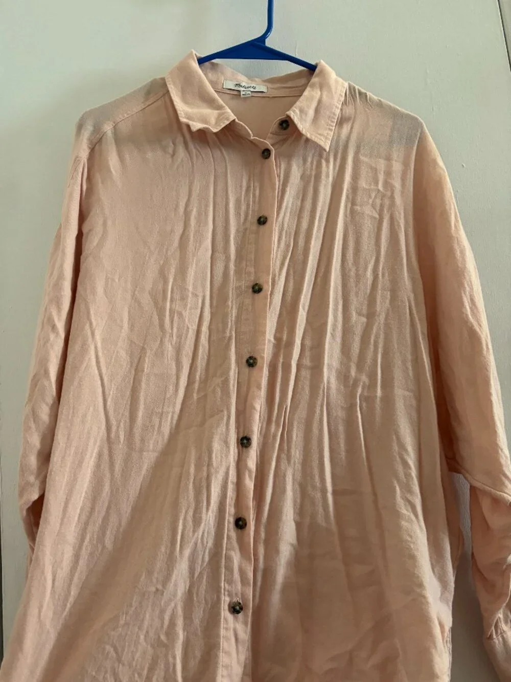 Madewell Blush Pink Button-Down Shirt Women's Medium